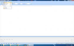 Screen view of Advanced Serial Port Terminal application with settings menu open.