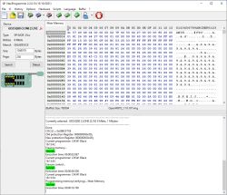 NeoProgrammer window displaying EEPROM GD25Q80 memory dump