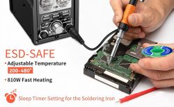 Narzędzie Preciva z regulacją temperatury 200-480°C, szybkie nagrzewanie 810W