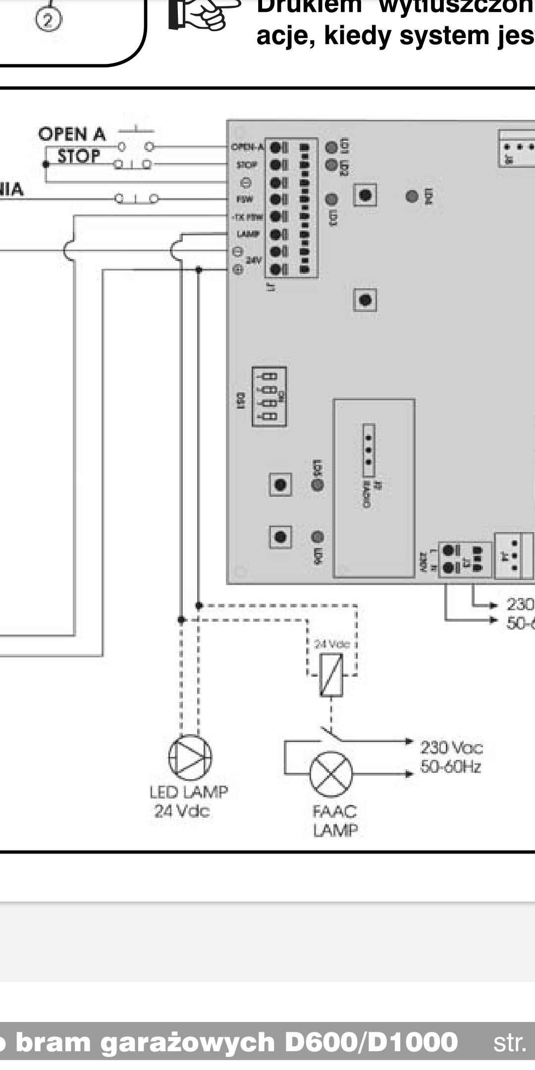 [Rozwiązano] Podłączenie przerywacza Proxima do lampy Faac Xled i ...