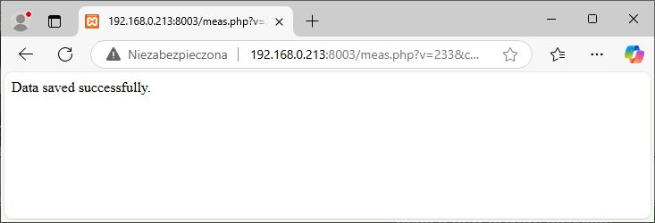 Data Saved Confirmation in Browser Data saved successfully message in browser.