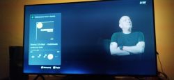 Ekran telewizora z nierównym podświetleniem i widocznymi diodami LED