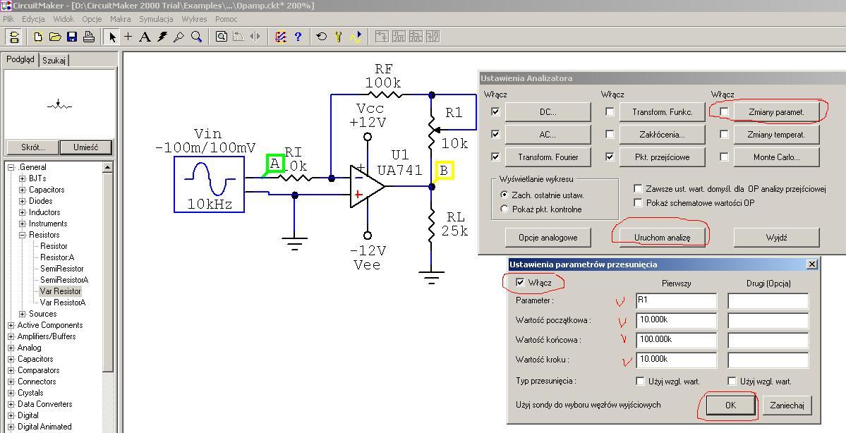 Circuit Maker 2000 Wykresy Elektrodapl