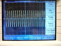 Dziwne zobrazowanie na oscyloskopie dla 50kHz, dlaczego? Dziwne zobrazowanie na oscyloskopie dla 50kHz, dlaczego?
