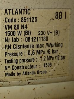 Wymiana termostatu Atlantic VM 80 N4 Wymiana termostatu Atlantic VM 80 N4