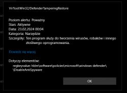 Wirus/trojan Wykryty Przez Windows Defender - Brak Skutecznego Usunięcia