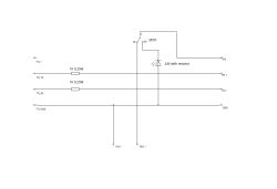 Wiring diagram for TTL to RX1/TX1 with 3v3, GND, SPDT switch, and 1 kΩ resistors