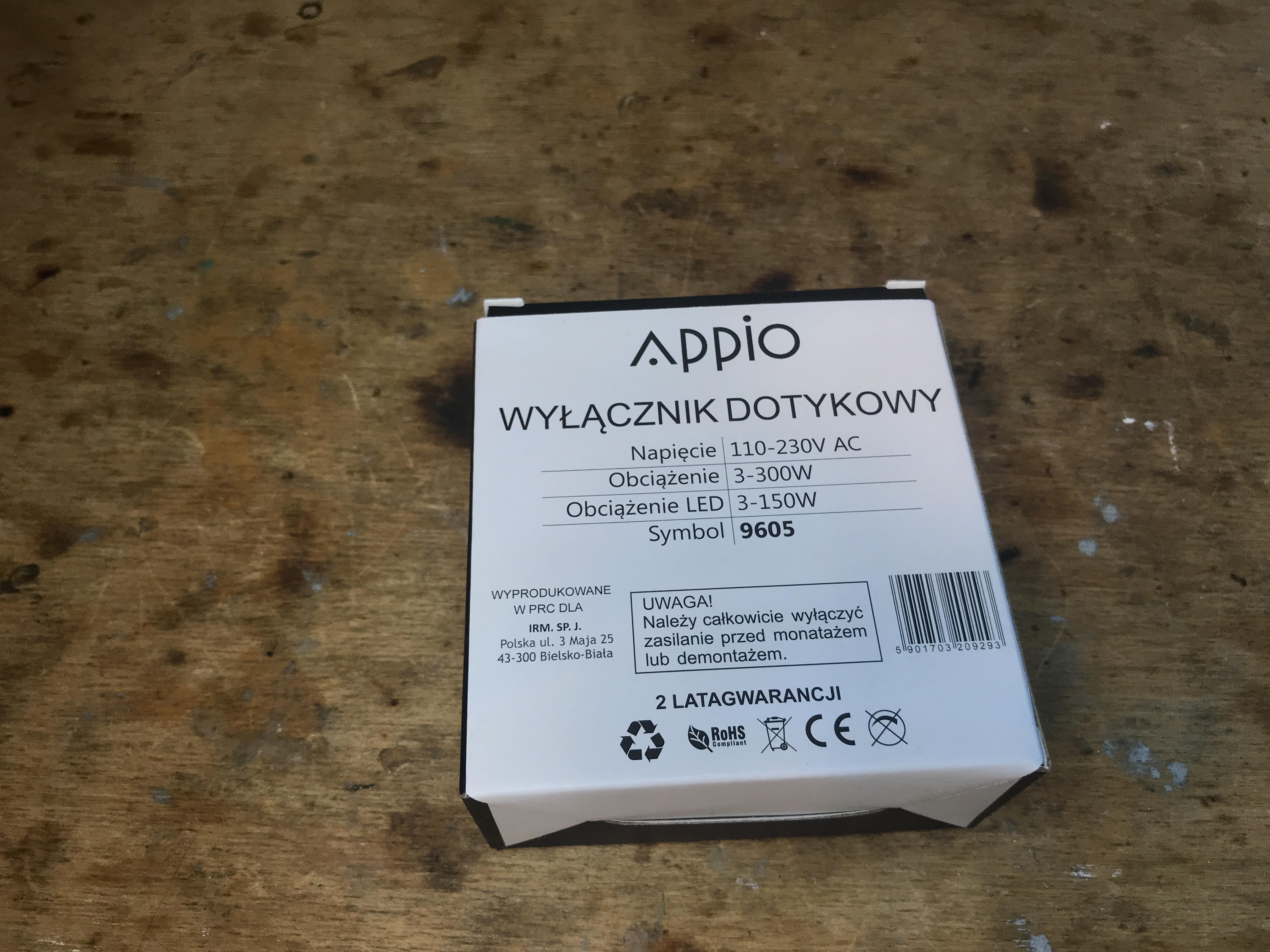 [ESP8285/TYWE3S] Light switch with WiFi/RF Appio 9605 (no neutral ...