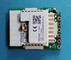 CBU electronic module, model 1311wx, top view of a PCB with markings and connectors.