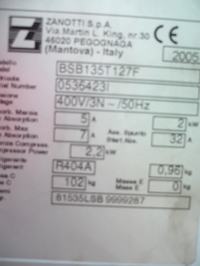 Monoblok Zanotti - Przeróbka z 400V na 230V Monoblok Zanotti - Przeróbka z 400V na 230V