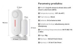 [CB3S/BK7231N] Smart czujnik otwarcia drzwi/okna z alarmem/buzzerem