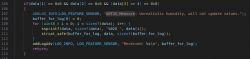 Screenshot of C code snippet related to the AHT2X sensor.