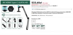 Zrzut ekranu oferty mikroskopu cyfrowego 4K HDMI Type-C ULTRA HD.