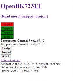 [BK7231T] My HTTP server, configurator, MQTT support from Home Assistant