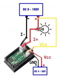 How to connect a digital LED ammeter / voltmeter to the power supply