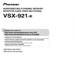 Pioneer VSX 921 - wejście do menu ekranowego, aktualizacja oprogramowania i kwestie z pilocie