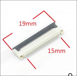 Złącze FPC z 30 pinami, oznaczone wymiary 19 mm i 15 mm