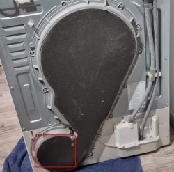 Samsung DV90M6200CW - suszarka silnik zablokowany, osunął się silnik