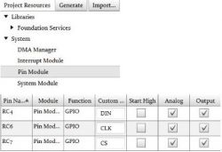 Microcontroller Pin Configuration Pin configuration table for microcontroller.