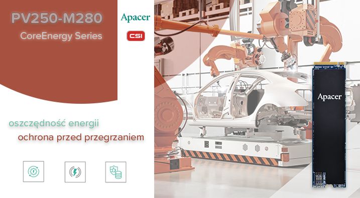 Apacer CoreEnergy – inteligentne zarządzanie energią w przemysłowych nośnikach SSD