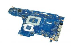 Blaue LA-F951p Laptop-Mainboard mit sichtbaren Komponenten.