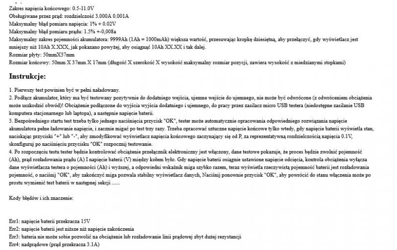 Prosty do bólu tester pojemności akumulatorów Li-Ion za 2 zł. Spostrzeżenia i sposób pomiaru.