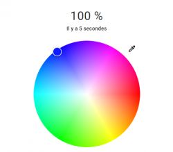 Color wheel with a gradient and dropper icon.