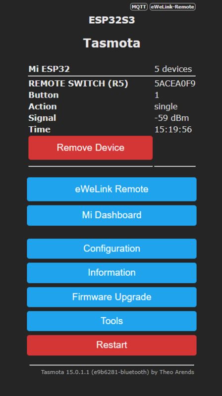 How to connect Sonoff R5 Bluetooth Remote to Home Assitant via ESP32 Tasmota Bluetooth Gateway? How to connect Sonoff R5 Bluetooth Remote to Home Assitant via ESP32 Tasmota Bluetooth Gateway?