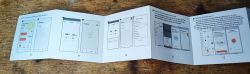 Tuya app operation instructions shown on an unfolded leaflet, depicting various device control screens.