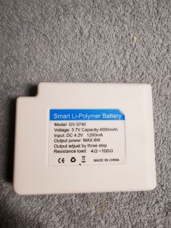 Bateria 3.7v 8000mah odzież ogrzewana elektrycznie.