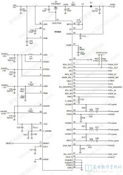 Circuit schematic of a converter with the RT6929 chip.