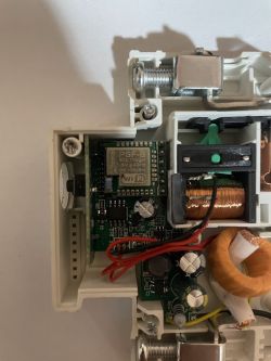 Interior of EARU RDCBC2-WIFI power meter showing PSF-B module.