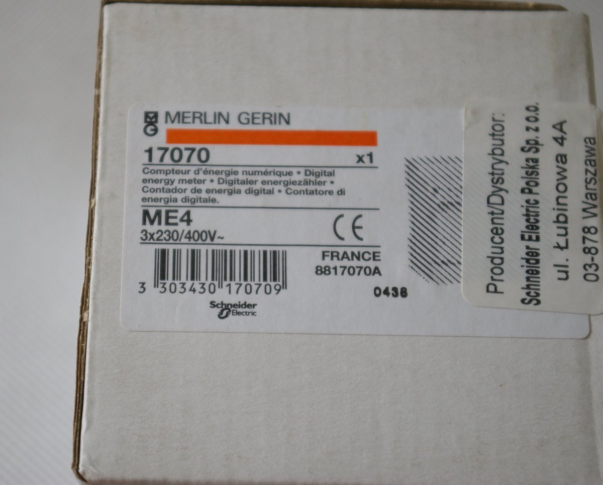 Merlin Gerin ME4 17070 Digital Energy Meter 3x230/400V~ 63A | eBay