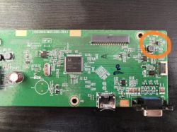 DELL S2316H - Identyfikacja spalonego elementu U701 na płytce logiki