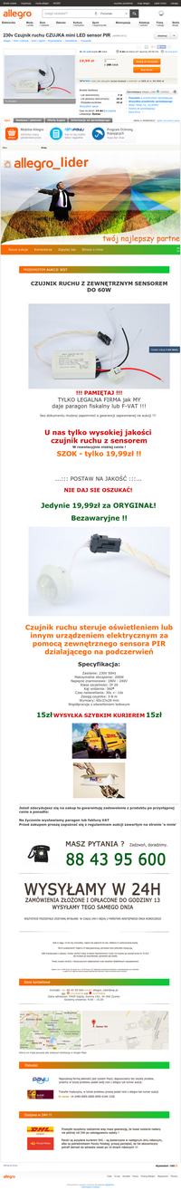 Czujnik ruchu na schody do taśm LED Czujnik ruchu na schody do taśm LED