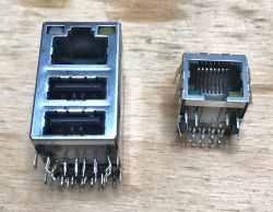 Wnętrze gniazd RJ45 ze zintegrowanym transformatorem sygnałowym Wnętrze gniazd RJ45 ze zintegrowanym transformatorem sygnałowym
