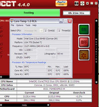 Maksymalna i średnia temperatura dla Intel Core 2 Duo E6400 2,13GHz?