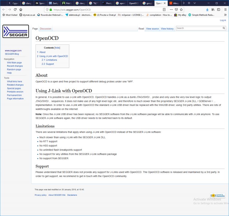 [openOCD][J-Link] Jak używać z driverem Seggera i nie tracić gdbservera?