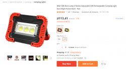 Latarka/Lampka przenośna powerbank USB COB LED HP1807 ładowana z USB