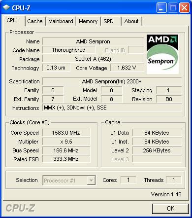 Modyfikacja komputera z płytą ASRock K7VT6 i Sempron 2300+