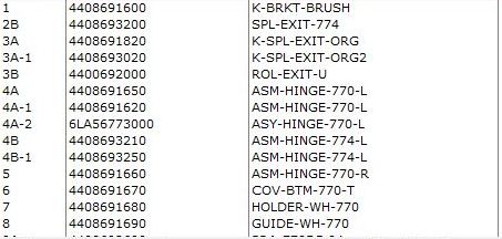 Toshiba 2860 i podajnik MR3006E parts catalog.