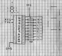 Sterowanie wyświetlaczem 7 segmentowym przez port RS232