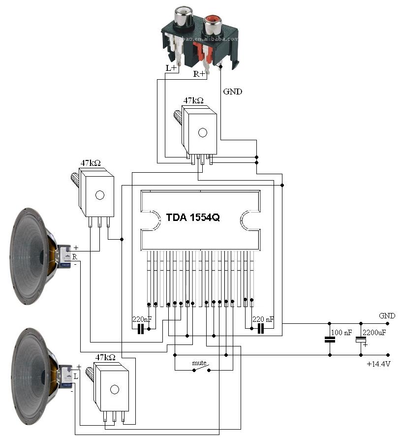 Схема включения tda8947j