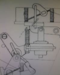 Cinquecento 700 gaźnik Weber 30 DGF dźwignia przepustnicy