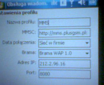 ASUS P527 nie moge skonfigurować mms