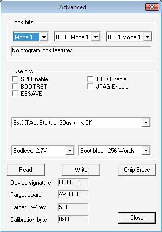 Błąd => Address: 0x0000, Expected 0x940c, Received: 0xfff