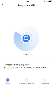 WiFi Pairing App Screen WiFi connection pairing app screen.