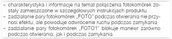 Fragment instrukcji dotyczącej podłączenia fotokomórek do napędu bramy.
