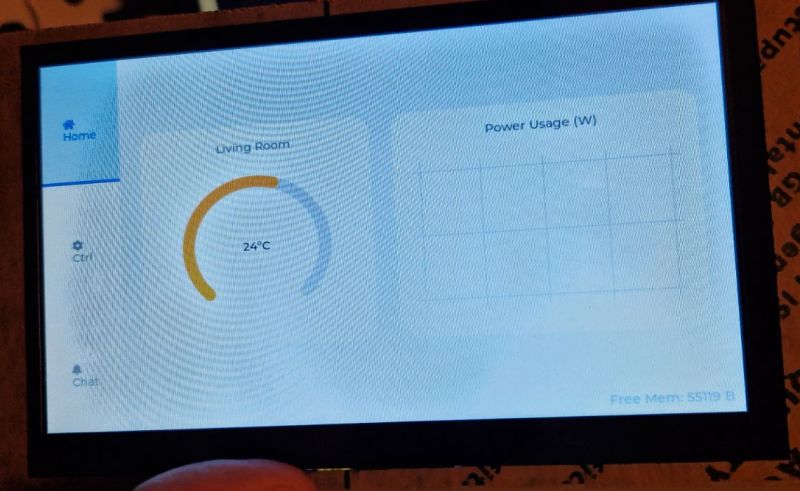 7-inch touchscreen display with ESP32S3 - CrowPanel DIS08070H - how to run with LVGL?