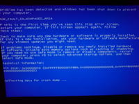 Restart komputera i "blue screen". Restart komputera i "blue screen".